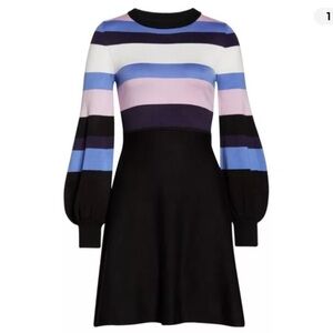 Vince Camuto Colorblock Long Sleeve Sweater Dress